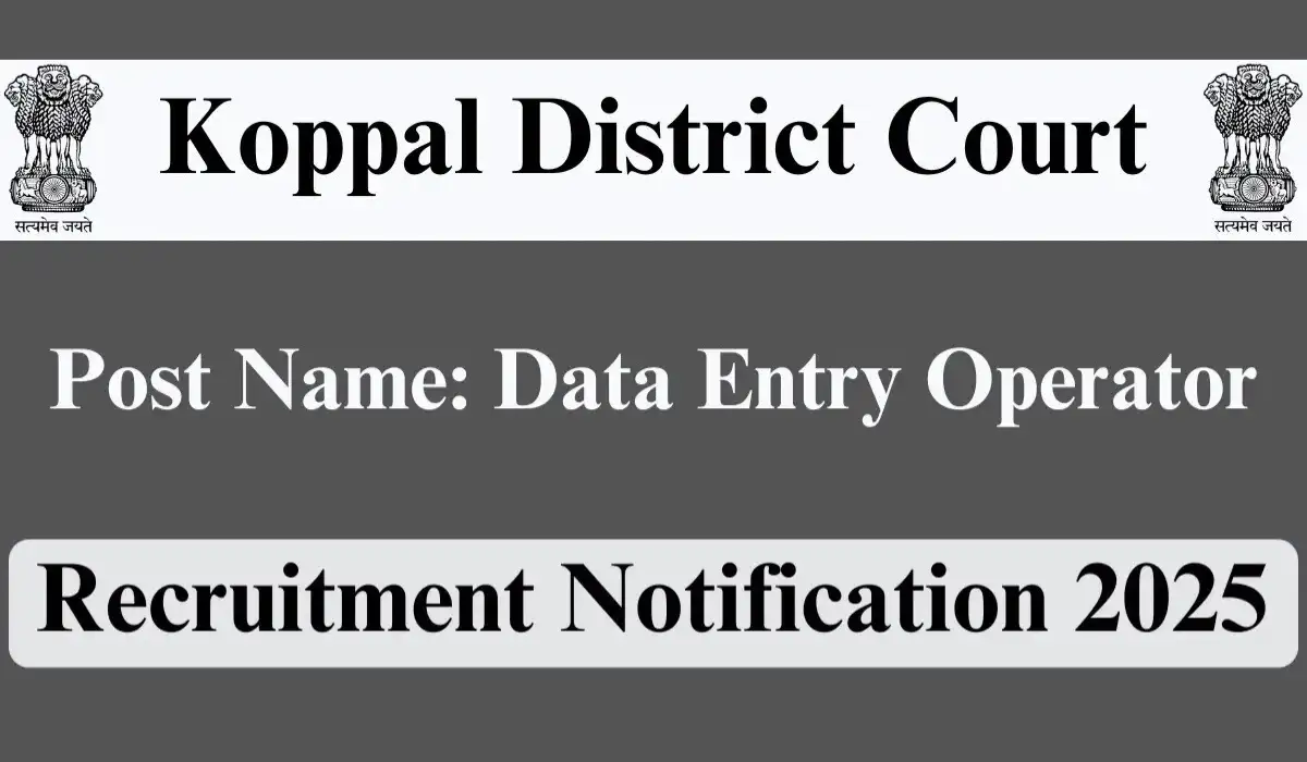 Koppal District Court Recruitment
