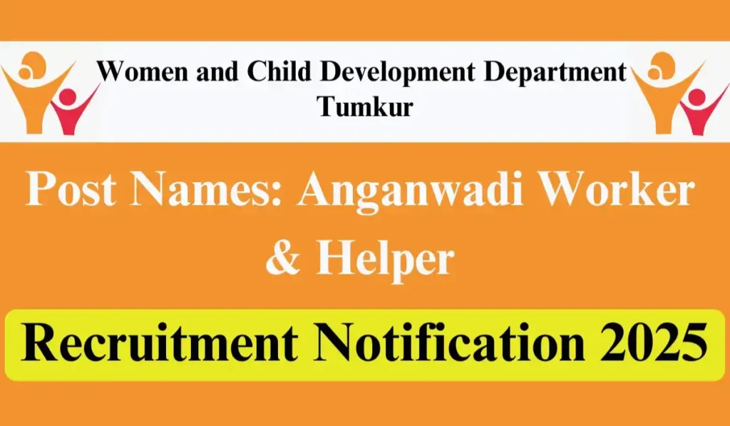 WCD Tumkur Anganwadi Recruitment