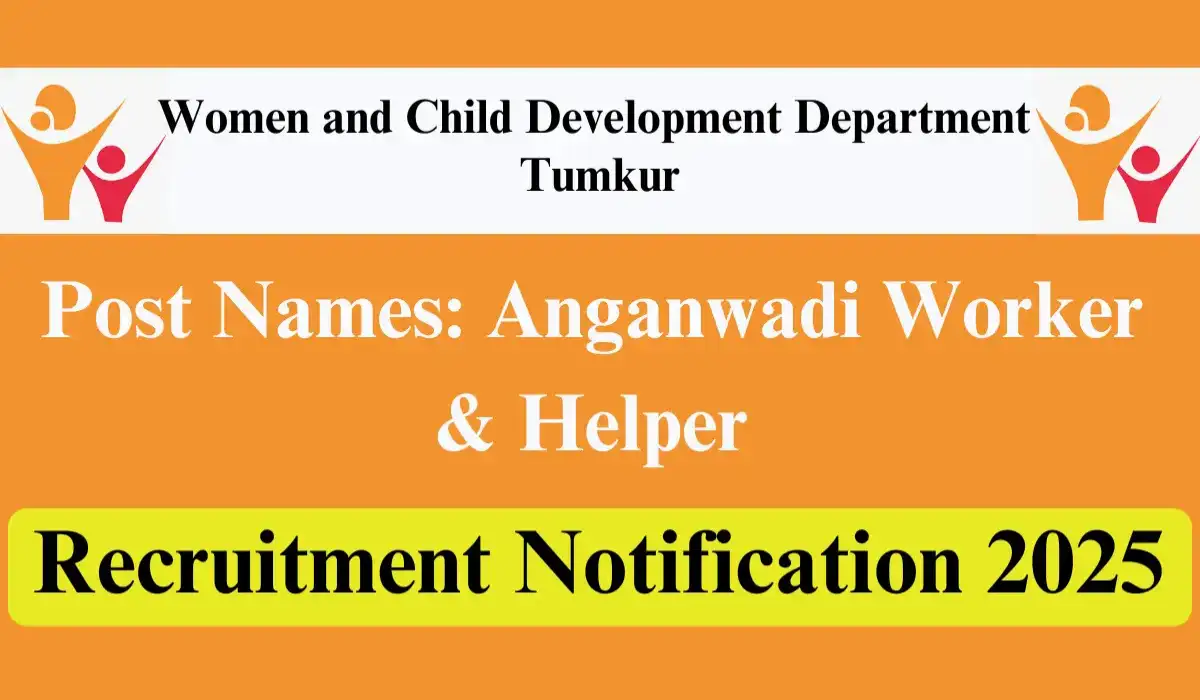 WCD Tumkur Anganwadi Recruitment