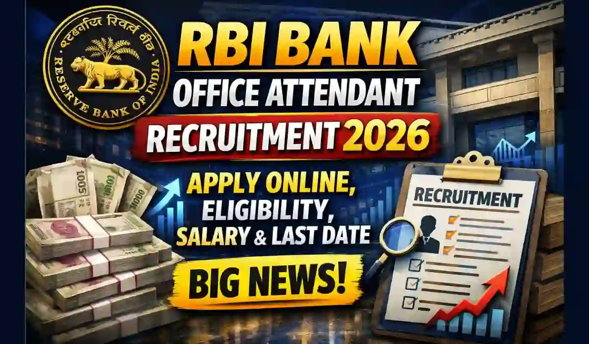 RBI Bank Office Attendant Recruitment 2026