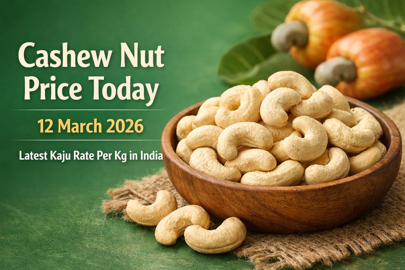 Cashew Nut Price Today 12 March 2026