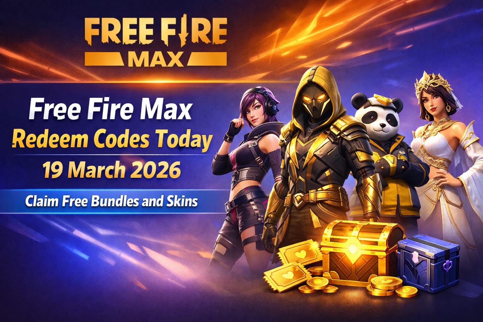 Free Fire Max Redeem Codes Today 19 March 2026