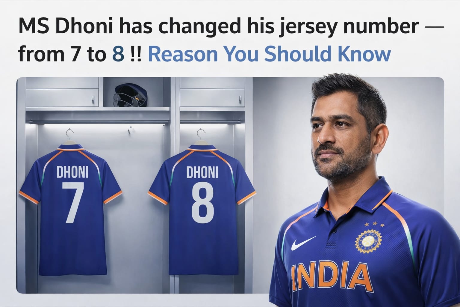 MS Dhoni Jersey 7 to 8