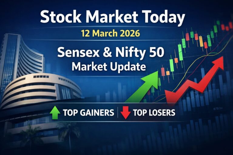 Stock Market Today 12 March 2026: Sensex and Nifty 50 Market Update, Top Gainers & Losers