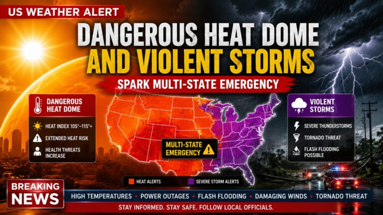 US Weather Alert: Dangerous Heat Dome and Violent Storms Spark Multi-State Emergency