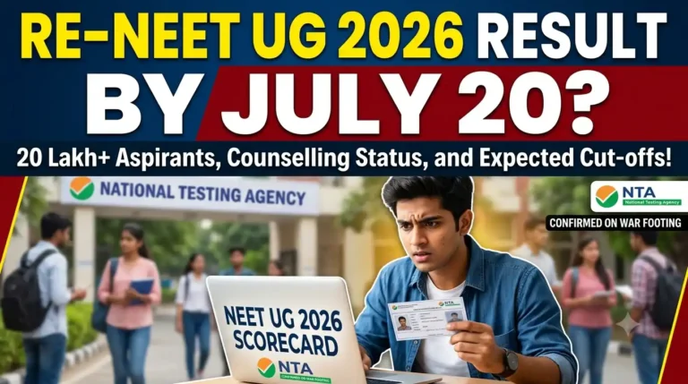 Re-NEET UG 2026 Results Expected by July 20; Over 20 Lakh Med Aspirants on Hook
