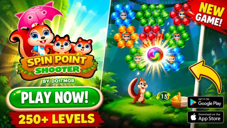 Spin Point Shooter – Relaxing & Classical Bubble Shooter Game