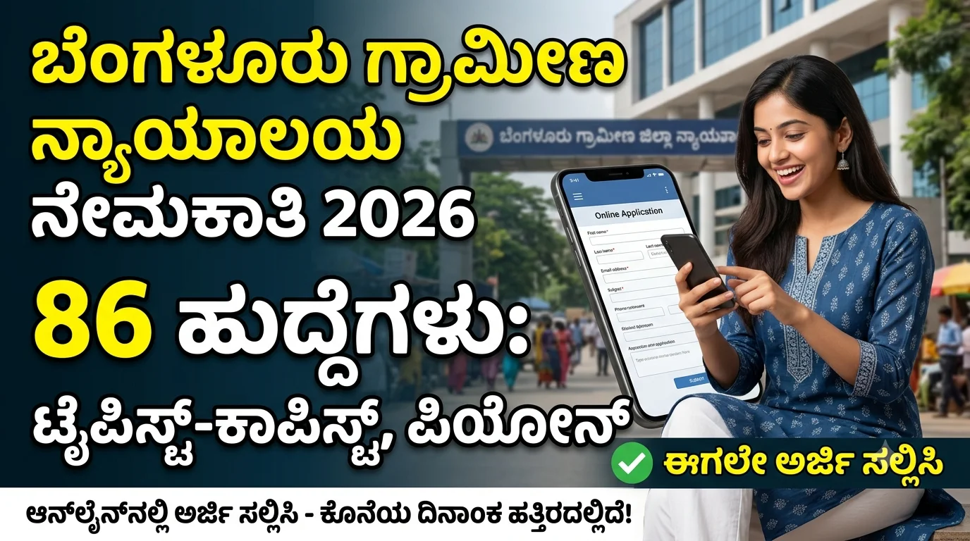 ಬೆಂಗಳೂರು ಗ್ರಾಮೀಣ ಜಿಲ್ಲಾ ನ್ಯಾಯಾಲಯ ನೇಮಕಾತಿ 2026